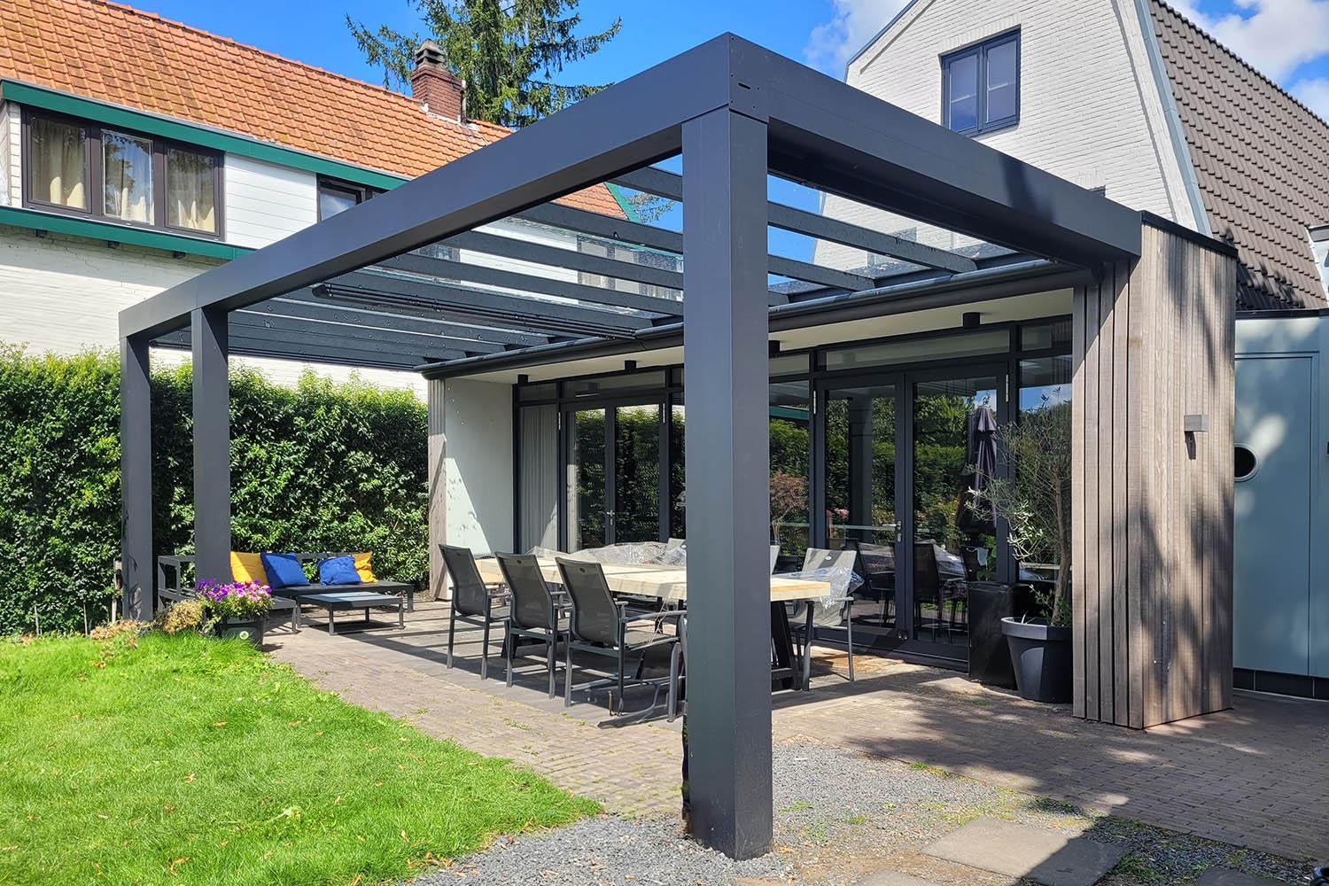 Flatroof-cube-5 Detailopname van de hoogwaardige materialen van de Flatroof Cube.