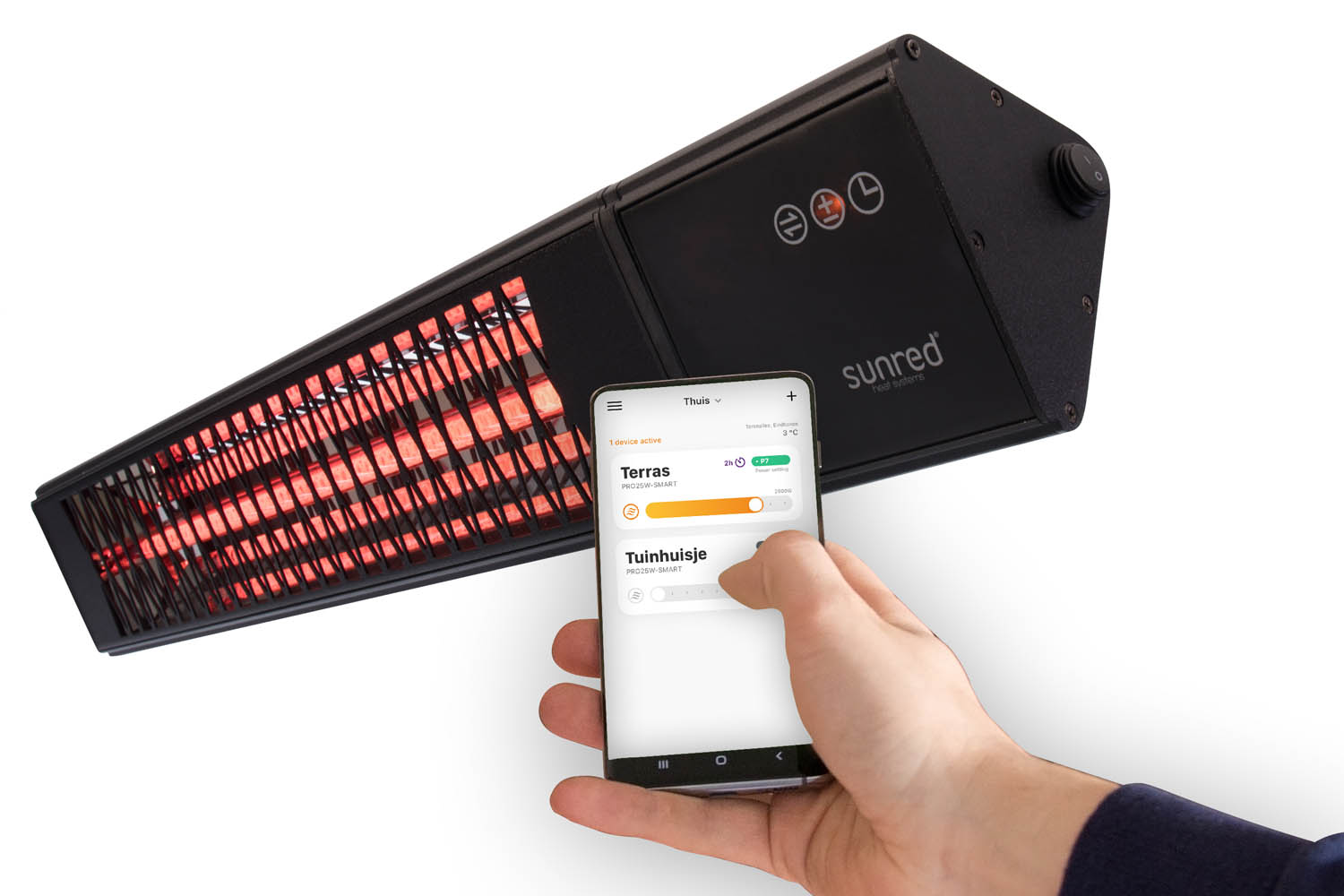 Sunred smart heater met app bediening