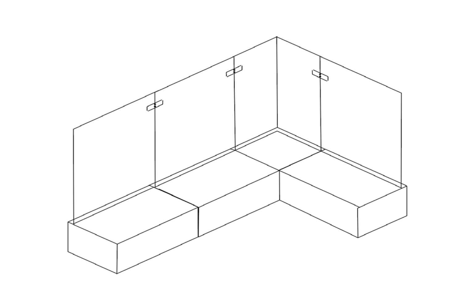 16 Terras windscherm Sit Technische tekening terras windscherm sit