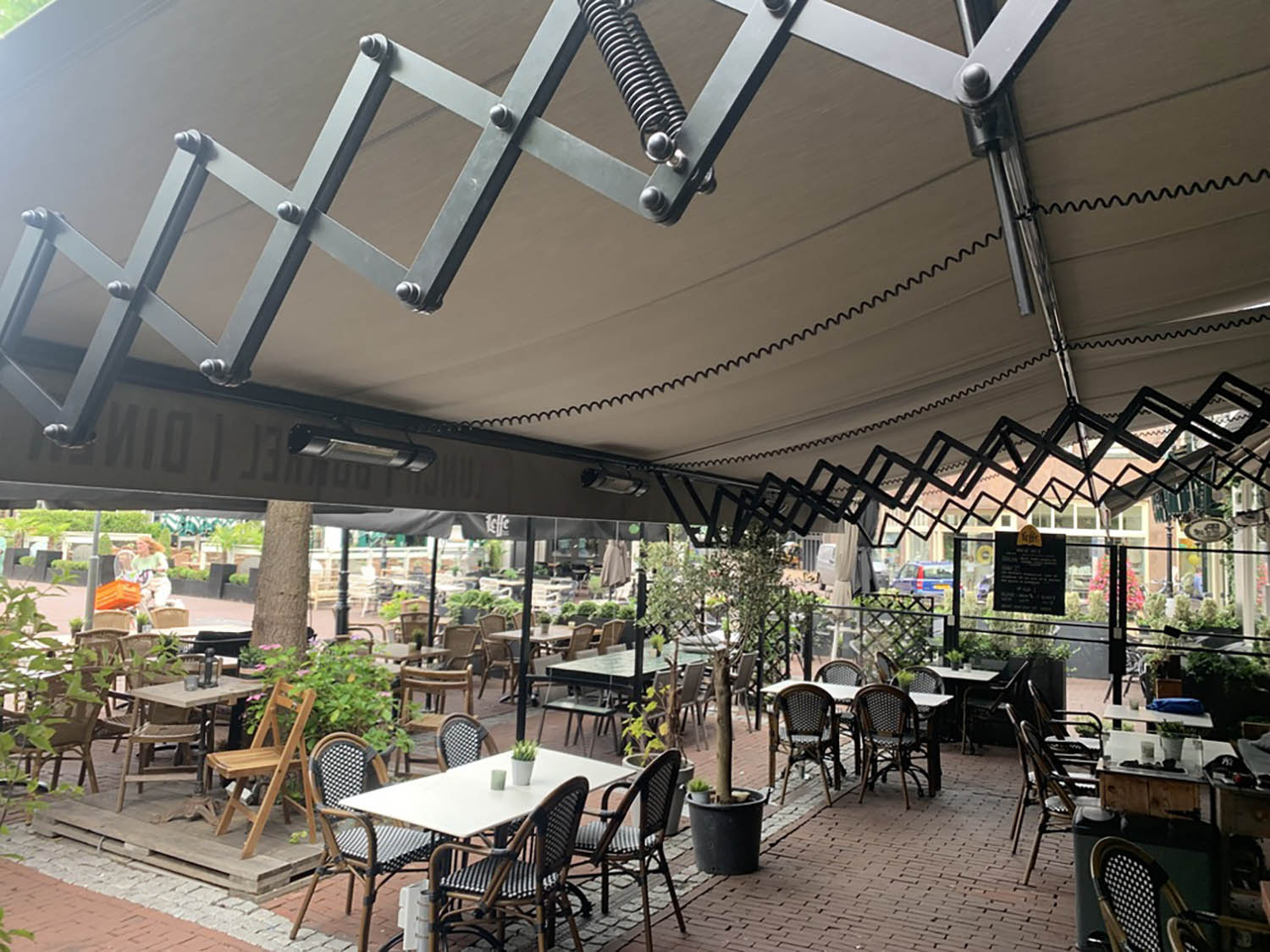 Schaararmscherm 7 Schaararmscherm met stevig doek