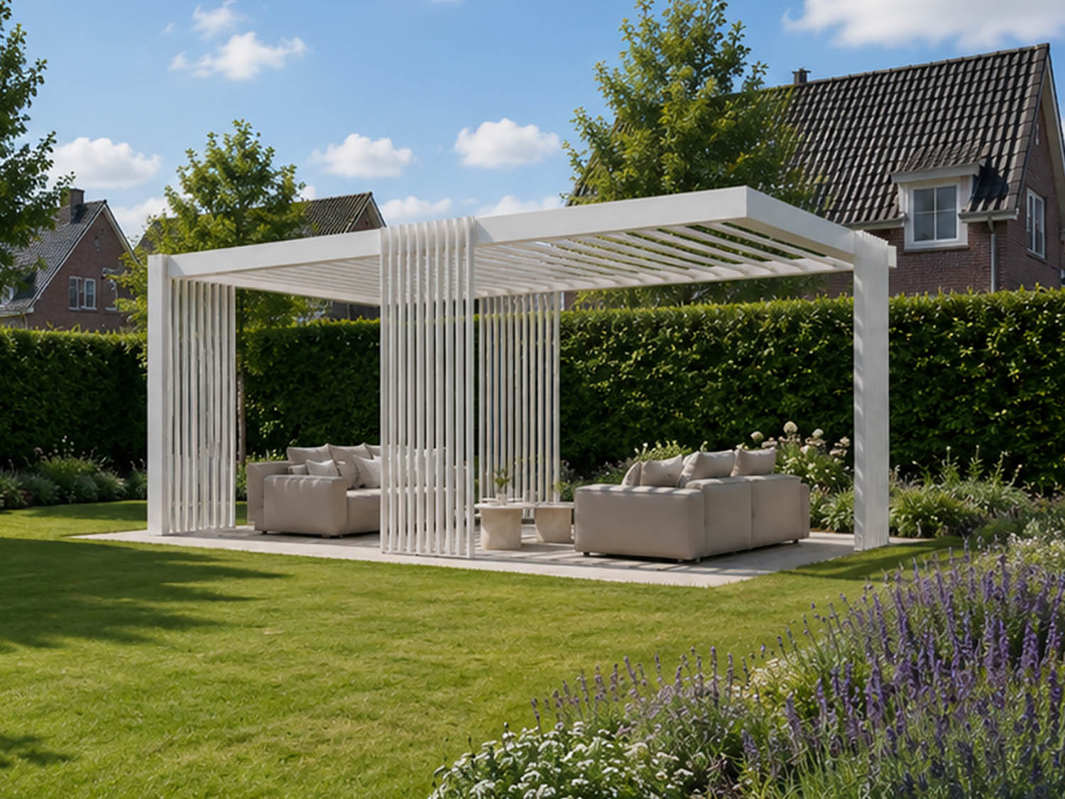 CODE overkapping met verticale lamellen